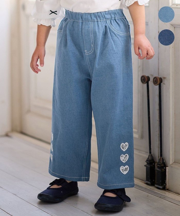 【エニファム/any FAM / KIDS】のデニムワイドパンツ インテリア・キッズ・メンズ・レディースファッション・服の通販 founy(ファニー) https://founy.com/ ファッション Fashion キッズファッション KIDS ボトムス Bottoms/Kids デニム Denim ポケット Pocket レース Race ワイド Wide 夏 Summer 春 Spring S/S・春夏 Ss・Spring/Summer |ID: prp329100004381562 ipo3291000000031961556