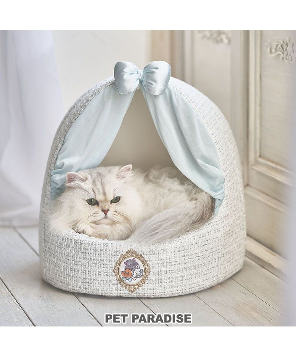 【ペットパラダイス/PET PARADISE / GOODS】のディズニー 3兄弟 ゆりかごハウス インテリア・キッズ・メンズ・レディースファッション・服の通販 founy(ファニー) 　クッション　Cushion　フォーム　Form　フリル　Frills　リボン　Ribbon　ホーム・キャンプ・アウトドア・お取り寄せ　Home,Garden,Outdoor,Camping Gear　ペットグッズ　Pet Supplies　ホワイト×シルバー|ID: prp329100004381564 ipo3291000000030624633