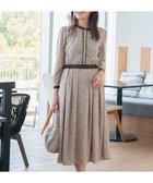 【ティアクラッセ/Tiaclasse】の【安田美沙子さん着用・新色/XSサイズ追加・洗える】フラワープリント配色ワンピース モカA|ID: prp329100004381685 ipo3291000000035128167