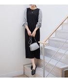 【エニー/ANY】の【洗濯機可】コンビネーションワンピース 人気、トレンドファッション・服の通販 founy(ファニー) ファッション Fashion レディースファッション Fashion for Women ワンピース Dresses おすすめ Recommended / Our Picks カットソー Cut and Sewn Top ストレート Straight, Straight Cut テレコ Ribbed, Rib Stitch 夏 Summer 春 Spring S/S・春夏 SS, Spring/Summer, Warm Season thumbnail ブラック|ID: prp329100004383135 ipo3291000000036244541