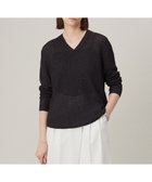 【アイシービー/iCB】の【洗える】 ペーパーブレンドシャインニット Vネックプルオーバー チャコール系|ID: prp329100004383158 ipo3291000000032663416