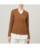 【アイシービー/iCB】の【洗える】 ペーパーブレンドシャインニット Vネックプルオーバー ラセットブラウン系|ID: prp329100004383158 ipo3291000000032663417