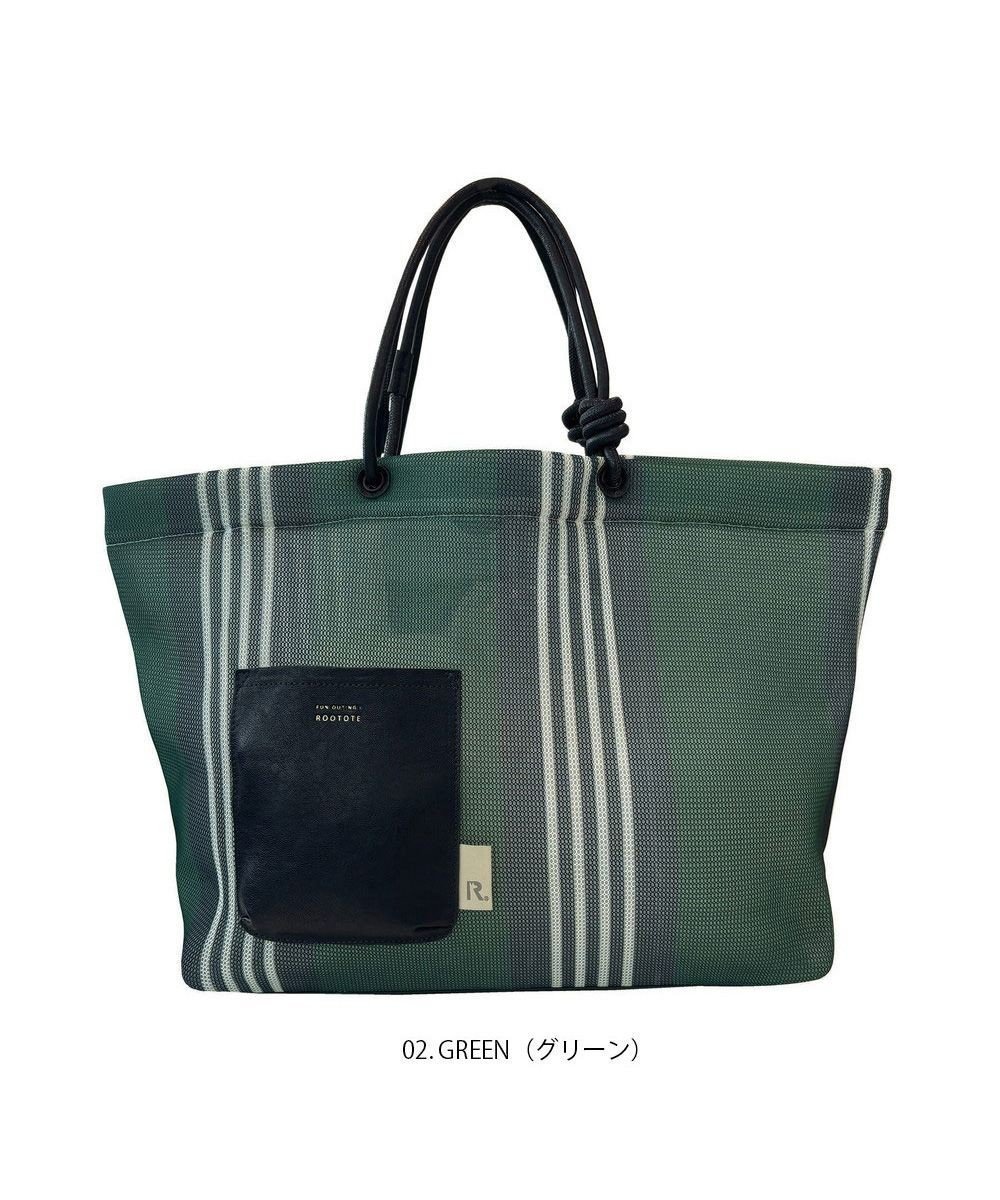 【ルートート/ROOTOTE】の1083【手洗い可能】SC.ミディアム.ストライプ.ウエッファ-B インテリア・キッズ・メンズ・レディースファッション・服の通販 founy(ファニー) 　ファッション　Fashion　レディースファッション　WOMEN　バッグ　Bag　カメラ　Camera　カラフル　Colorful　傘　Umbrella　ストライプ　Stripe　トラベル　Travel　ドット　Dot　ボックス　Box　ポケット　Pocket　ポーチ　Pouch　ミックス　Mix　ランダム　Random　リゾート　Resort　おすすめ　Recommend　02:グリーン|ID: prp329100004385076 ipo3291000000031916726