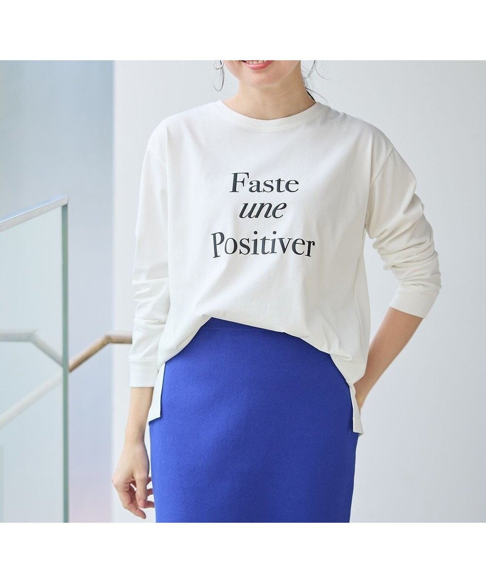 【エニィファム/any FAM】の【洗濯機可/接触冷感/UVケア】オーガビッツロングスリーブTシャツ インテリア・キッズ・メンズ・レディースファッション・服の通販 founy(ファニー) 　ファッション　Fashion　レディースファッション　WOMEN　トップス・カットソー　Tops/Tshirt　シャツ/ブラウス　Shirts/Blouses　ロング / Tシャツ　T-Shirts　カットソー　Cut and Sewn　インナー　Inner　春　Spring　洗える　Washable　カットソー　Cut And Sew　シンプル　Simple　S/S・春夏　Ss・Spring/Summer　夏　Summer　エレガント 上品　Elegant　オフ×ロゴ|ID: prp329100004385110 ipo3291000000031981841