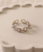 【ティアクラッセ/Tiaclasse】の【安田美沙子さん着用】キュービックチェーンリング シルバー|ID: prp329100004385112 ipo3291000000035635899