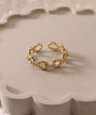 【ティアクラッセ/Tiaclasse】の【安田美沙子さん着用】キュービックチェーンリング ゴールド|ID: prp329100004385112 ipo3291000000035635900