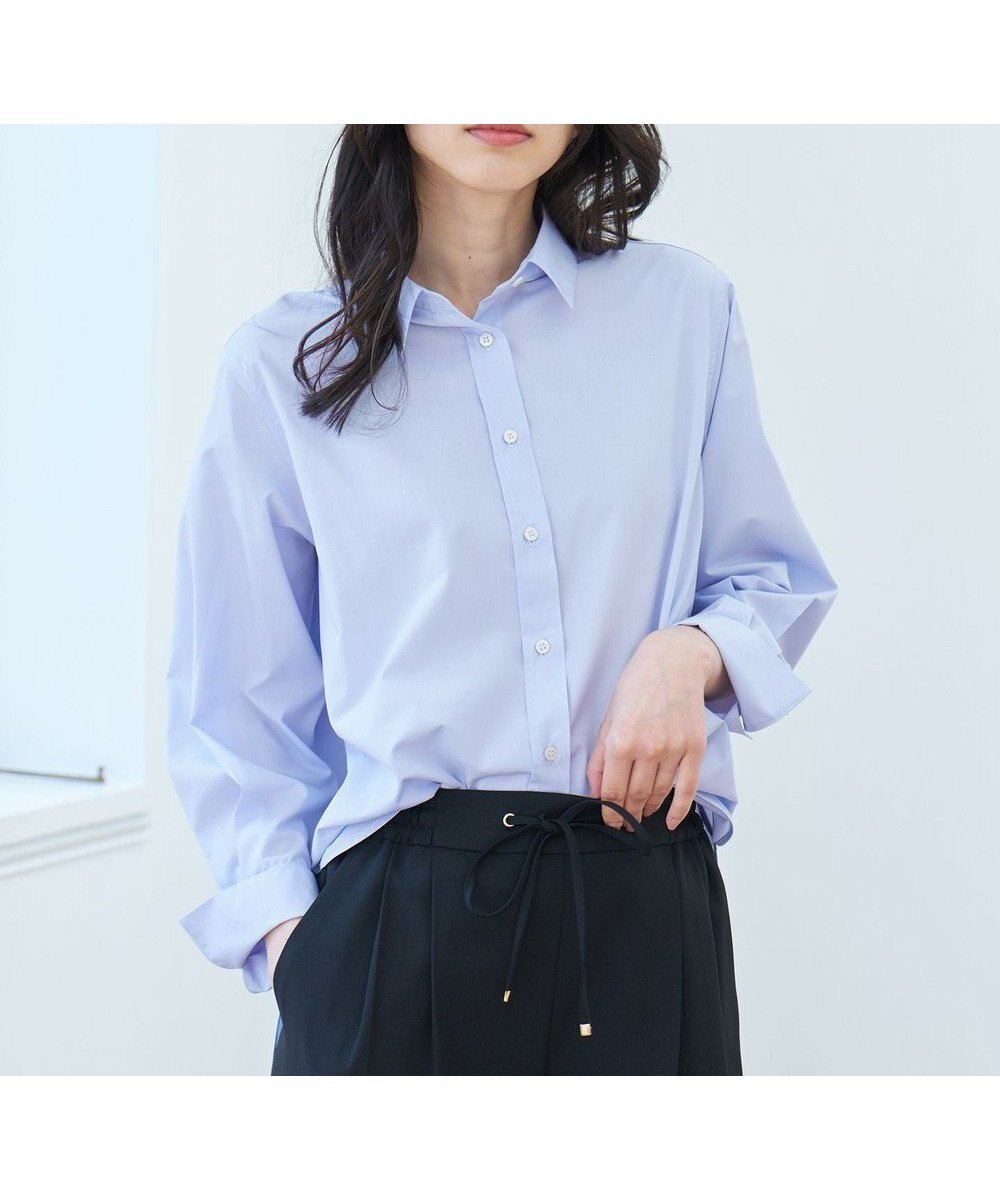 【エニー/ANY】のエニィファンクションシャツブラウス インテリア・キッズ・メンズ・レディースファッション・服の通販 founy(ファニー) 　ファッション　Fashion　レディースファッション　Fashion for Women　トップス・カットソー　Cut & Sew Tops　シャツ・ブラウス・オフィスカジュアル　Elegant Blouses & Button-Ups　おすすめ　Recommended / Our Picks　シンプル　Simple, Minimal　トレンド　Trend, Trending Now　ベスト　Vest, Waistcoat　夏　Summer　定番　Standard, Basic Item　抗菌　Antibacterial, Bacteria-Resistant　春　Spring　S/S・春夏　SS, Spring/Summer, Warm Season　ライトブルー|ID: prp329100004385128 ipo3291000000036201213