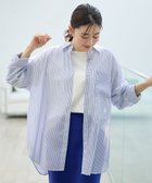 【エニー/ANY】のシアーストライプシャツ 人気、トレンドファッション・服の通販 founy(ファニー) ファッション Fashion レディースファッション Fashion for Women トップス・カットソー Cut & Sew Tops シャツ・ブラウス・オフィスカジュアル Elegant Blouses & Button-Ups ストライプ Stripe, Striped Pattern デニム Denim, Jeans Material トレンド Trend, Trending Now 夏 Summer 春 Spring S/S・春夏 SS, Spring/Summer, Warm Season 羽織 Haori, Light Jacket thumbnail オフ×ブルー|ID: prp329100004386442 ipo3291000000033818131