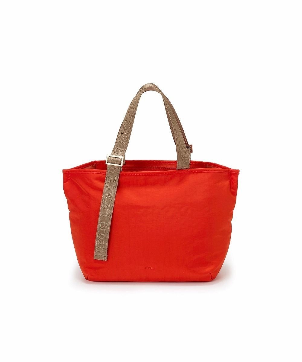 【トプカピ/TOPKAPI】の【Breath TOPKAPI】Freely フリーリー ナイロン ロゴテープ トートバッグ A4対応 インテリア・キッズ・メンズ・レディースファッション・服の通販 founy(ファニー) 　ファッション　Fashion　レディースファッション　WOMEN　バッグ　Bag　アシンメトリー　Asymmetry　フォルム　Form　ポケット　Pocket　再入荷　Restock/Back In Stock/Re Arrival　オレンジ|ID: prp329100004386446 ipo3291000000031941947