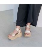 【モード エ ジャコモ/MODE ET JACOMO】のnoyau 厚底サテンベルクロスポーツサンダル ベージュ|ID: prp329100004386468 ipo3291000000031794891