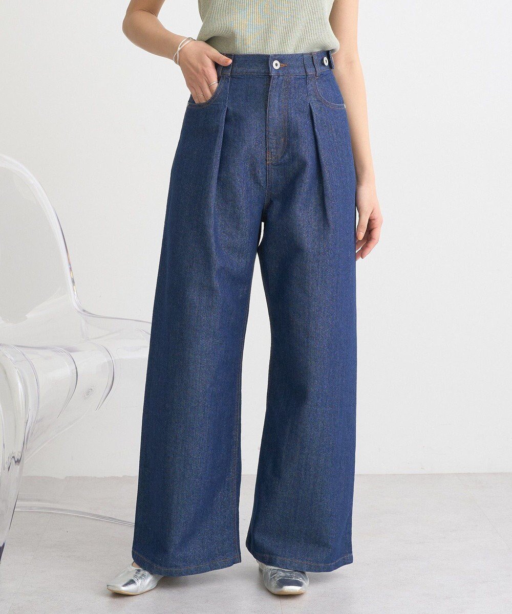 【アースミュージックアンドエコロジー/earth music&ecology】のラメデニム タックパンツ 人気、トレンドファッション・服の通販 founy(ファニー) 　ファッション　Fashion　レディースファッション　WOMEN　パンツ　Pants　デニムパンツ　Denim Pants　デニム　Denim　フォルム　Form　ポケット　Pocket　ルーズ　Loose　夏　Summer　春　Spring　S/S・春夏　Ss・Spring/Summer　 other-1|ID: prp329100004386494 ipo3291000000031655056