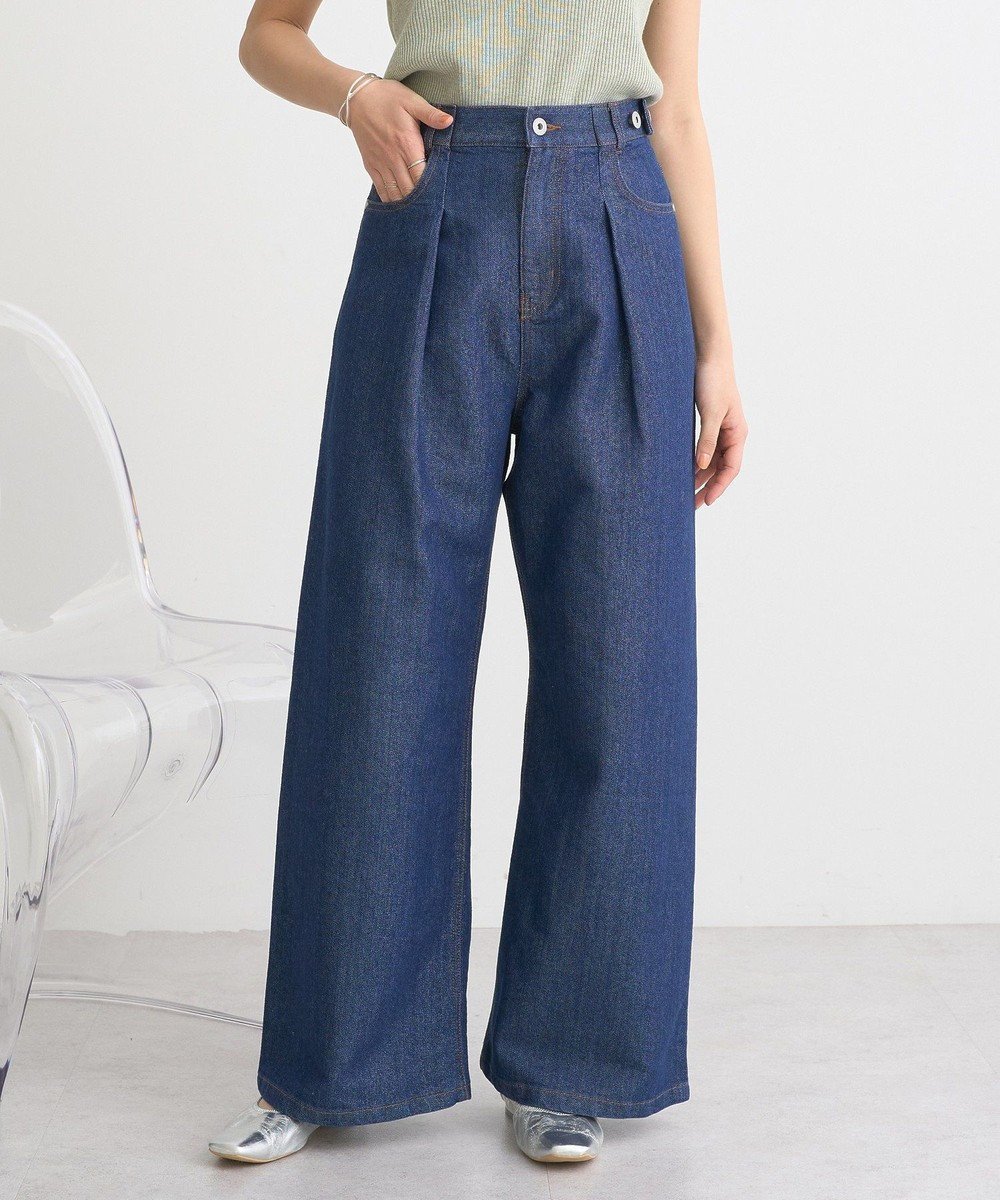 【アースミュージックアンドエコロジー/earth music&ecology】のラメデニム タックパンツ 人気、トレンドファッション・服の通販 founy(ファニー) 　ファッション　Fashion　レディースファッション　Ladies' Fashion Online　パンツ　Pants　デニムパンツ　Denim Pants　デニム　Denim　フォルム　Form　ポケット　Pocket　ルーズ　Loose　夏　Summer　春　Spring　S/S・春夏　Ss・Spring/Summer　 other-1|ID: prp329100004386494 ipo3291000000032666857