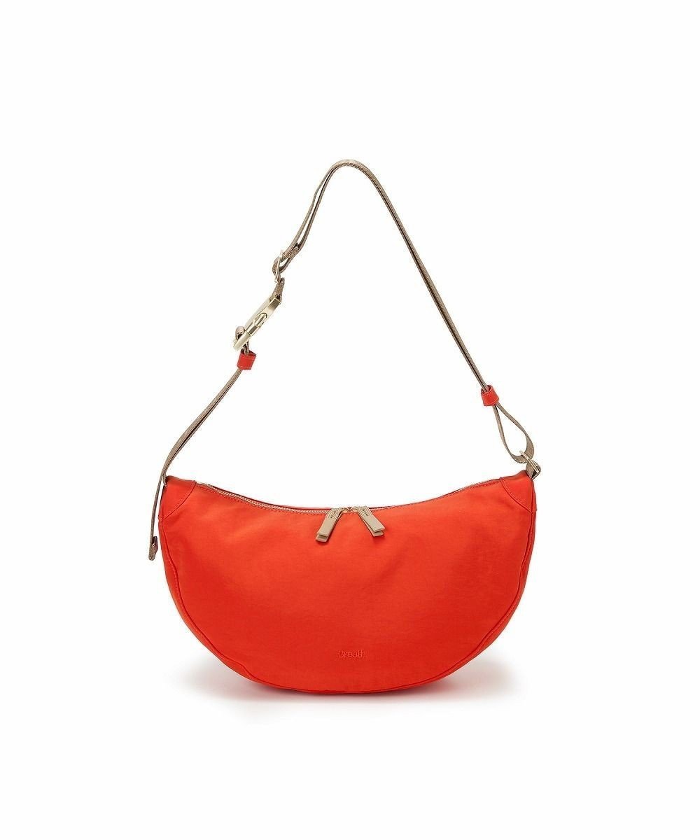 【トプカピ/TOPKAPI】の【Breath TOPKAPI】Freely フリーリー ナイロン ロゴテープ ラウンド ショルダーバッグ インテリア・キッズ・メンズ・レディースファッション・服の通販 founy(ファニー) 　ファッション　Fashion　レディースファッション　Ladies' Fashion Online　バッグ　Bag　ショルダー　Shoulder　財布　Wallet　ハーフ　Half　フィット　Fit　フォルム　Form　ポケット　Pocket　ラウンド　Round　ワンポイント　One Point　オレンジ|ID: prp329100004386504 ipo3291000000032557885