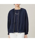 【自由区/JIYU-KU】の【SHIHOさん着用・洗える】メッシュ ブルゾン ネイビー|ID: prp329100004386513 ipo3291000000031139089