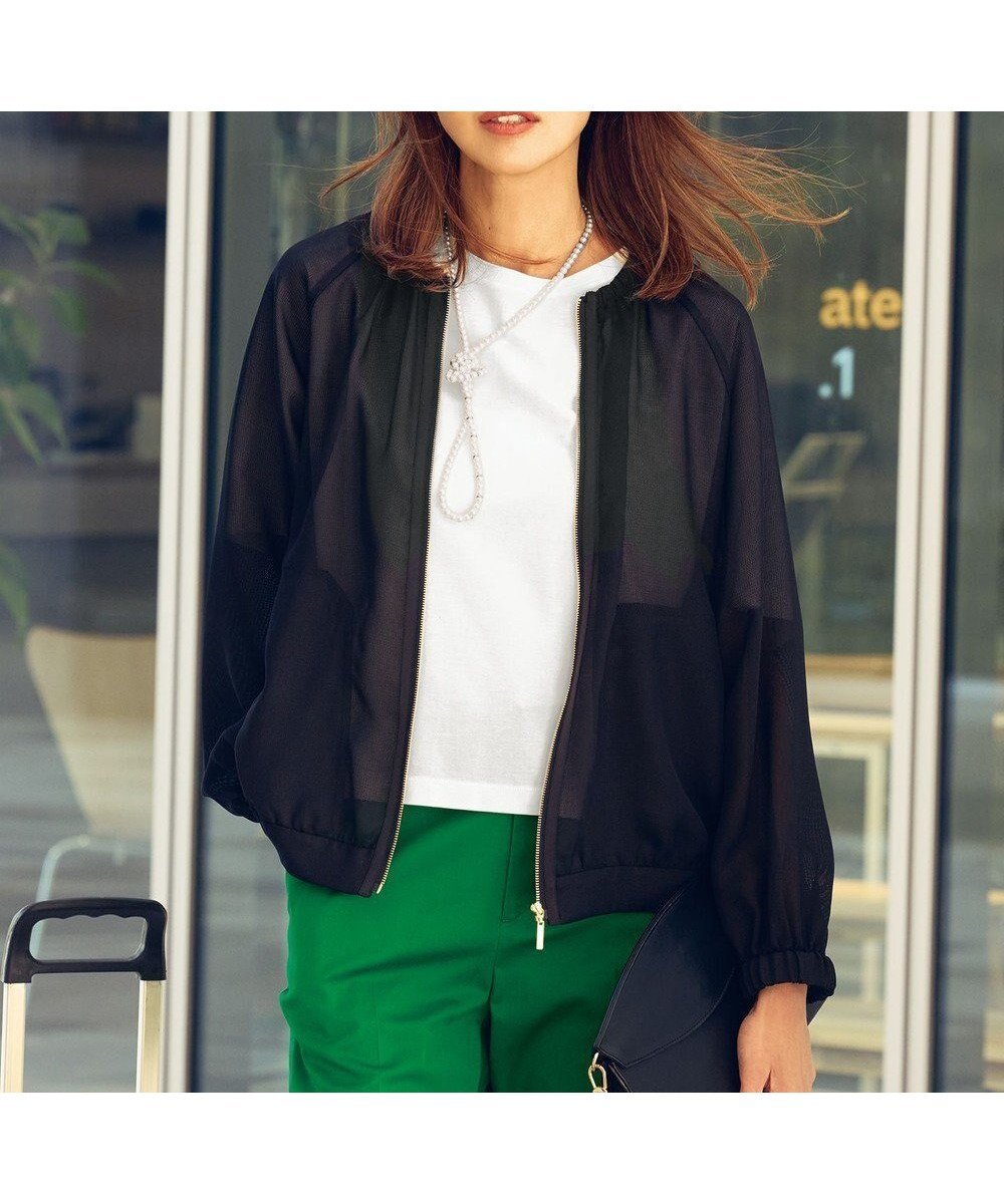 【自由区/JIYU-KU】の【SHIHOさん着用・洗える】メッシュ ブルゾン 人気、トレンドファッション・服の通販 founy(ファニー) 　ファッション　Fashion　レディースファッション　Fashion for Women　アウター　Coat / Outerwear Collection　レディースジャケット・軽アウター　Jackets　ブルゾンジャケット・スポーティアウター　Blouson Jackets　ギャザー　Gathered, Ruffled　ジャケット　Jacket, Outerwear　トレンド　Trend, Trending Now　ブルゾン　Blouson, Bomber Jacket　メッシュ　Mesh, Net Fabric　夏　Summer　春　Spring　S/S・春夏　SS, Spring/Summer, Warm Season　洗える　Machine Washable　 other-1|ID: prp329100004386513 ipo3291000000033463420