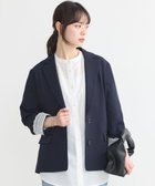 【アースミュージックアンドエコロジー/earth music&ecology】のシングルテーラードジャケット 人気、トレンドファッション・服の通販 founy(ファニー) ファッション Fashion レディースファッション WOMEN アウター Coat Outerwear ジャケット Jackets テーラードジャケット Tailored Jackets ジャケット Jacket バランス Balance フォルム Form ボックス Box ボトム Bottom ポケット Pocket レース Race ワイド Wide 夏 Summer 春 Spring S/S・春夏 Ss・Spring/Summer thumbnail ネイビー|ID: prp329100004389087 ipo3291000000030810347