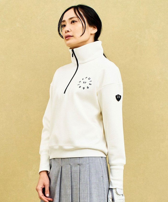 【23区 ゴルフ/NIJYUSANKU GOLF】の【WOMEN】【UVカット】トレンド感抜群のビッグシルエット!ハーフジップスウェット インテリア・キッズ・メンズ・レディースファッション・服の通販 founy(ファニー) https://founy.com/ ファッション Fashion レディースファッション WOMEN トップス・カットソー Tops/Tshirt パーカ Sweats スウェット Sweat 春 Spring 今季 This Season 吸水 Water Absorption 軽量 Lightweight サークル Circle ショート Short スウェット Sweat スタイリッシュ Stylish スタンド Stand ストレッチ Stretch トレンド Trend なめらか Smooth ビッグ Big フィット Fit フロント Front ラウンド Round S/S・春夏 Ss・Spring/Summer 夏 Summer |ID: prp329100004389088 ipo3291000000031892755