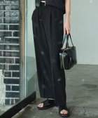 【23区/NIJYUSANKU】の【接触冷感/UVカット/吸水速乾】ストレッチジョーゼット ワイド パンツ ブラック系|ID: prp329100004389130 ipo3291000000035710435