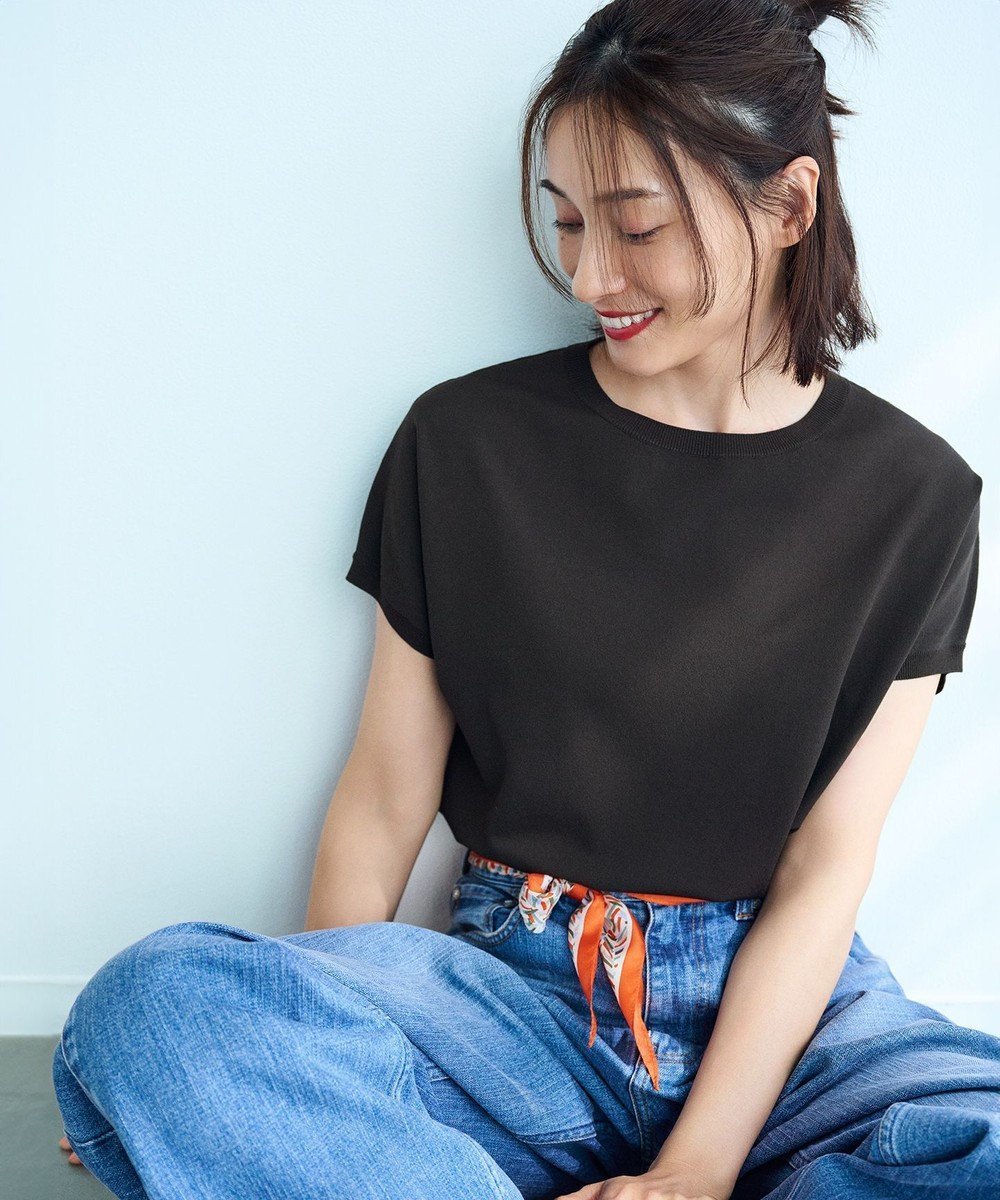 【23区/NIJYUSANKU】の【新色追加/洗える】レーヨンポリエステルストレッチ プルオーバー ニット インテリア・キッズ・メンズ・レディースファッション・服の通販 founy(ファニー) 　ファッション　Fashion　レディースファッション　Fashion for Women　トップス・カットソー　Cut & Sew Tops　ニット　Knit Tops & Sweaters　カジュアルプルオーバー・ニットトップス　Pullovers & Knit Tops / Casual Pullovers　インナー　Innerwear　オレンジ　Orange　春　Spring　洗える　Machine Washable　シアー　Sheer, See-Through　ジャケット　Jacket, Outerwear　ストレッチ　Stretch, Stretchy Fabric　セーター　Sweater, Knitwear　トレンド　Trend, Trending Now　定番　Standard, Basic Item　人気　Popular, Best Seller　フィット　Fit, Slim Fit　ベーシック　Basic, Essential　ボーダー　Border, Stripe　無地　Plain, Solid Color　S/S・春夏　SS, Spring/Summer, Warm Season　夏　Summer　エレガント 上品　Elegant　ビジネス 仕事 通勤　Business / Work / Commuting　2025年　2025　2025春夏・S/S　Spring/Summer 2025 SS25　ダークブラウン系|ID: prp329100004389135 ipo3291000000032710941