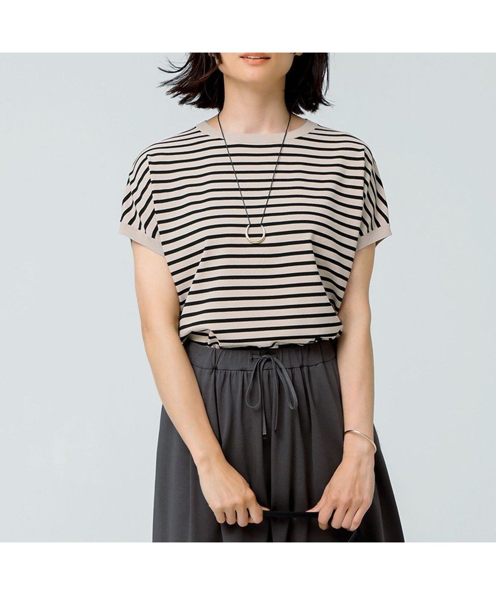 【23区/NIJYUSANKU】の【新色追加/洗える】レーヨンポリエステルストレッチ プルオーバー ニット インテリア・キッズ・メンズ・レディースファッション・服の通販 founy(ファニー) ファッション Fashion レディースファッション Fashion for Women トップス・カットソー Cut & Sew Tops ニット Knit Tops & Sweaters カジュアルプルオーバー・ニットトップス Pullovers & Knit Tops / Casual Pullovers インナー Innerwear オレンジ Orange 春 Spring 洗える Machine Washable シアー Sheer, See-Through ジャケット Jacket, Outerwear ストレッチ Stretch, Stretchy Fabric セーター Sweater, Knitwear トレンド Trend, Trending Now 定番 Standard, Basic Item 人気 Popular, Best Seller フィット Fit, Slim Fit ベーシック Basic, Essential ボーダー Border, Stripe 無地 Plain, Solid Color S/S・春夏 SS, Spring/Summer, Warm Season 夏 Summer エレガント 上品 Elegant ビジネス 仕事 通勤 Business / Work / Commuting 2025年 2025 2025春夏・S/S Spring/Summer 2025 SS25 ベージュ×ブラック|ID: prp329100004389135 ipo3291000000033451282