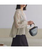 【23区/NIJYUSANKU】の【杏さん着用/WEB 一部店舗限定カラーあり】ソフトオーガンジー ボリューム ブラウス ベージュ系|ID: prp329100004389142 ipo3291000000032765034