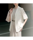 【23区/NIJYUSANKU】の【Oggi6月号掲載/杏さん着用/速乾性/接触冷感】シアータンブラー ハーフスリーブ ジャケット ベージュ系|ID: prp329100004389143 ipo3291000000032021679