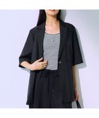 【23区/NIJYUSANKU】の【Oggi6月号掲載/速乾性/接触冷感】シアータンブラー ハーフスリーブ ジャケット ブラック系|ID: prp329100004389143 ipo3291000000033570734