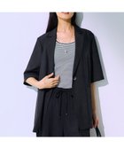 【23区/NIJYUSANKU】の【Oggi6月号掲載/速乾性/接触冷感】シアータンブラー ハーフスリーブ ジャケット ブラック系|ID: prp329100004389143 ipo3291000000033681744