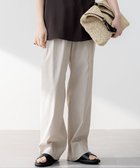 【23区/NIJYUSANKU】の【洗える】リネンレーヨンストレッチ ドロスト ワイド パンツ ベージュ系|ID: prp329100004389150 ipo3291000000031575156