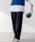 【23区/NIJYUSANKU】の【Oggi5月号掲載/洗える】リネンレーヨンストレッチ ワイド パンツ ネイビー系|ID: prp329100004389152 ipo3291000000035725255