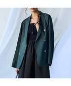 【23区/NIJYUSANKU】の【洗える】リネンレーヨンストレッチ ダブル ジャケット ダークグリーン系|ID: prp329100004389160 ipo3291000000032757992