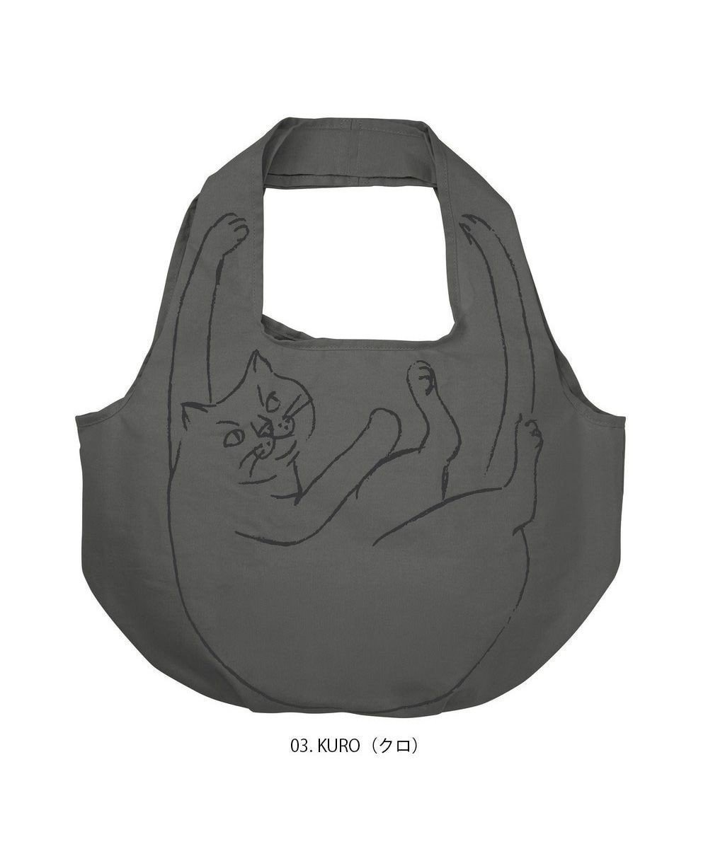 【ルートート/ROOTOTE】の1188【折り畳み可能】EU.ラウンド.ブラサガリネコ-A インテリア・キッズ・メンズ・レディースファッション・服の通販 founy(ファニー) 　ファッション　Fashion　レディースファッション　WOMEN　バッグ　Bag　洗える　Washable　カメラ　Camera　コンパクト　Compact　ネコ　Cat　ポケット　Pocket　ラウンド　Round　旅行　Travel　ギフト プレゼント　Gift Present　03:クロ|ID: prp329100004389162 ipo3291000000031942425