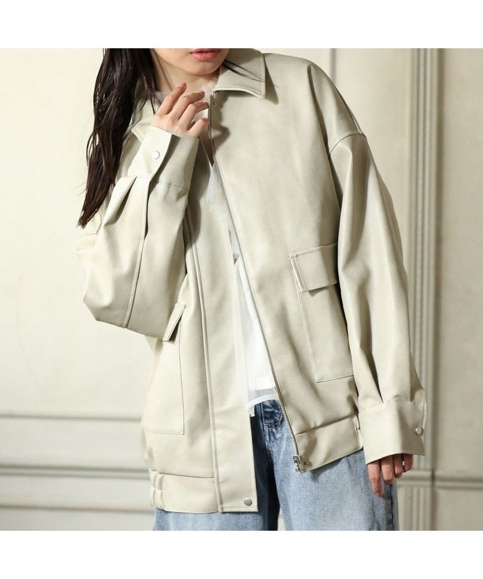 【グリーンパークス/Green Parks】の・ELENCARE DUE 合皮ステンカラーブルゾ インテリア・キッズ・メンズ・レディースファッション・服の通販 founy(ファニー) https://founy.com/ ファッション Fashion レディースファッション WOMEN アウター Coat Outerwear ジャケット Jackets ブルゾン Blouson/Jackets おすすめ Recommend ジャケット Jacket フェイクレザー Faux Leather フラップ Flap ブルゾン Blouson ポケット Pocket ユーズド Used 夏 Summer 春 Spring S/S・春夏 Ss・Spring/Summer |ID: prp329100004389308 ipo3291000000031900008