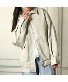 【グリーンパークス/Green Parks】の・ELENCARE DUE 合皮ステンカラーブルゾ Ivory|ID: prp329100004389308 ipo3291000000031900009
