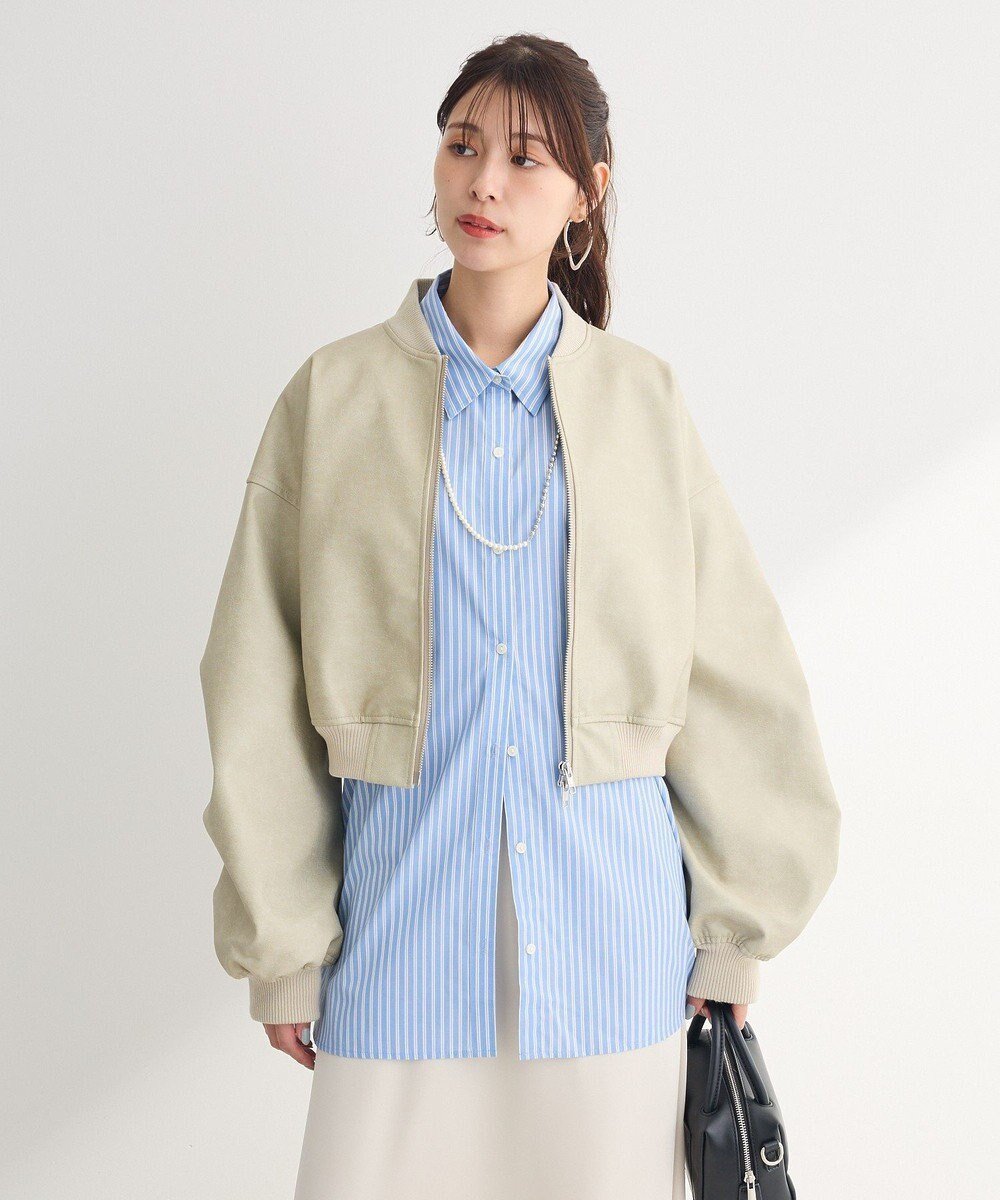 【グリーンパークス/Green Parks】の・ELENCARE DUE 合皮MA-1ブルゾン 人気、トレンドファッション・服の通販 founy(ファニー) 　ファッション　Fashion　レディースファッション　WOMEN　アウター　Coat Outerwear　ジャケット　Jackets　ブルゾン　Blouson/Jackets　MA-1　MA-1　インナー　Inner　ジャケット　Jacket　スリーブ　Sleeve　トレンド　Trend　ブルゾン　Blouson　ポケット　Pocket　ヴィンテージ　Vintage　人気　Popularity　夏　Summer　定番　Standard　春　Spring　S/S・春夏　Ss・Spring/Summer　 other-1|ID: prp329100004389312 ipo3291000000030817859