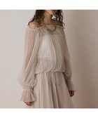 【グレース コンチネンタル/GRACE CONTINENTAL】のチュールプリーツトップ ベージュ|ID: prp329100004389348 ipo3291000000031916113