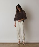 【グレース コンチネンタル/GRACE CONTINENTAL】のチュールプリーツトップ ブラウン|ID: prp329100004389348 ipo3291000000031916115