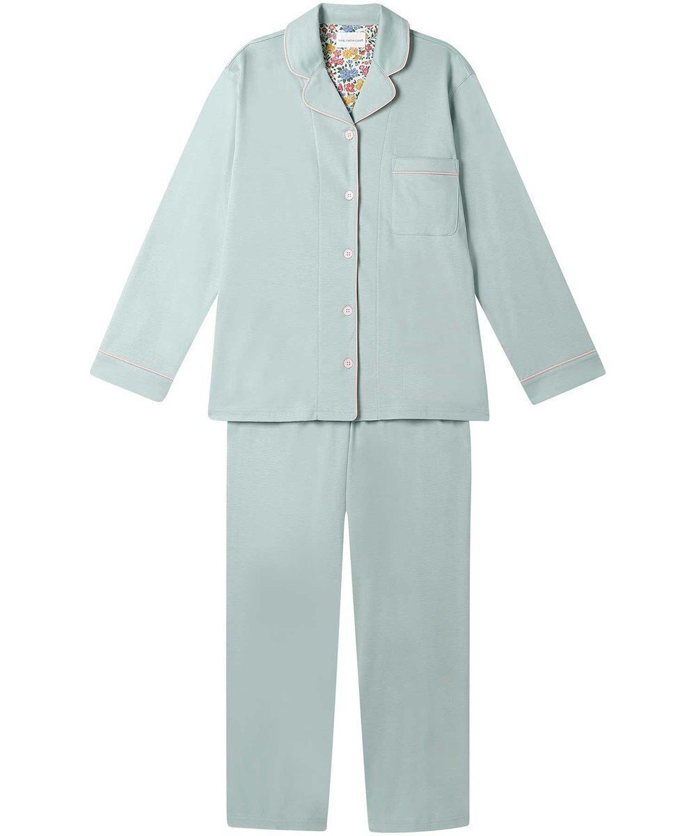 【ウンナナクール/une nana cool】の【綿100%】シルケットスムースパジャマ MADE WITH LIBERTY FABRIC インテリア・キッズ・メンズ・レディースファッション・服の通販 founy(ファニー) 　ファッション　Fashion　レディースファッション　Ladies' Fashion Online　スタイリッシュ　Stylish　パイピング　Piping　パジャマ　Pajamas　プリント　Print　リラックス　Relax　おすすめ　Recommend　SX|ID: prp329100004391886 ipo3291000000032560286