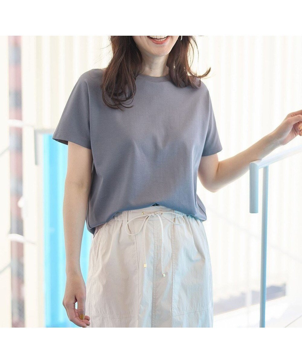 【エニー/ANY】の【新色追加/10色展開/洗濯機可/UVケア/接触冷感】プレミアムベーシック半袖Tシャツ インテリア・キッズ・メンズ・レディースファッション・服の通販 founy(ファニー) 　ファッション　Fashion　レディースファッション　Fashion for Women　トップス・カットソー　Cut & Sew Tops　シャツ・ブラウス・オフィスカジュアル　Elegant Blouses & Button-Ups　ロングTシャツ・Tシャツ　Longline T-Shirts & Tees　カットソー・ベーシックTシャツ　Cut-and-Sewn Tops / Stretch Tees & Basics　インナー　Innerwear　春　Spring　カットソー　Cut and Sewn Top　シンプル　Simple, Minimal　デニム　Denim, Jeans Material　定番　Standard, Basic Item　人気　Popular, Best Seller　プレミアム　Premium, High-End　ベーシック　Basic, Essential　半袖　Short Sleeve, Half Sleeve　S/S・春夏　SS, Spring/Summer, Warm Season　おすすめ　Recommended / Our Picks　夏　Summer　チャコール|ID: prp329100004391902 ipo3291000000033451418
