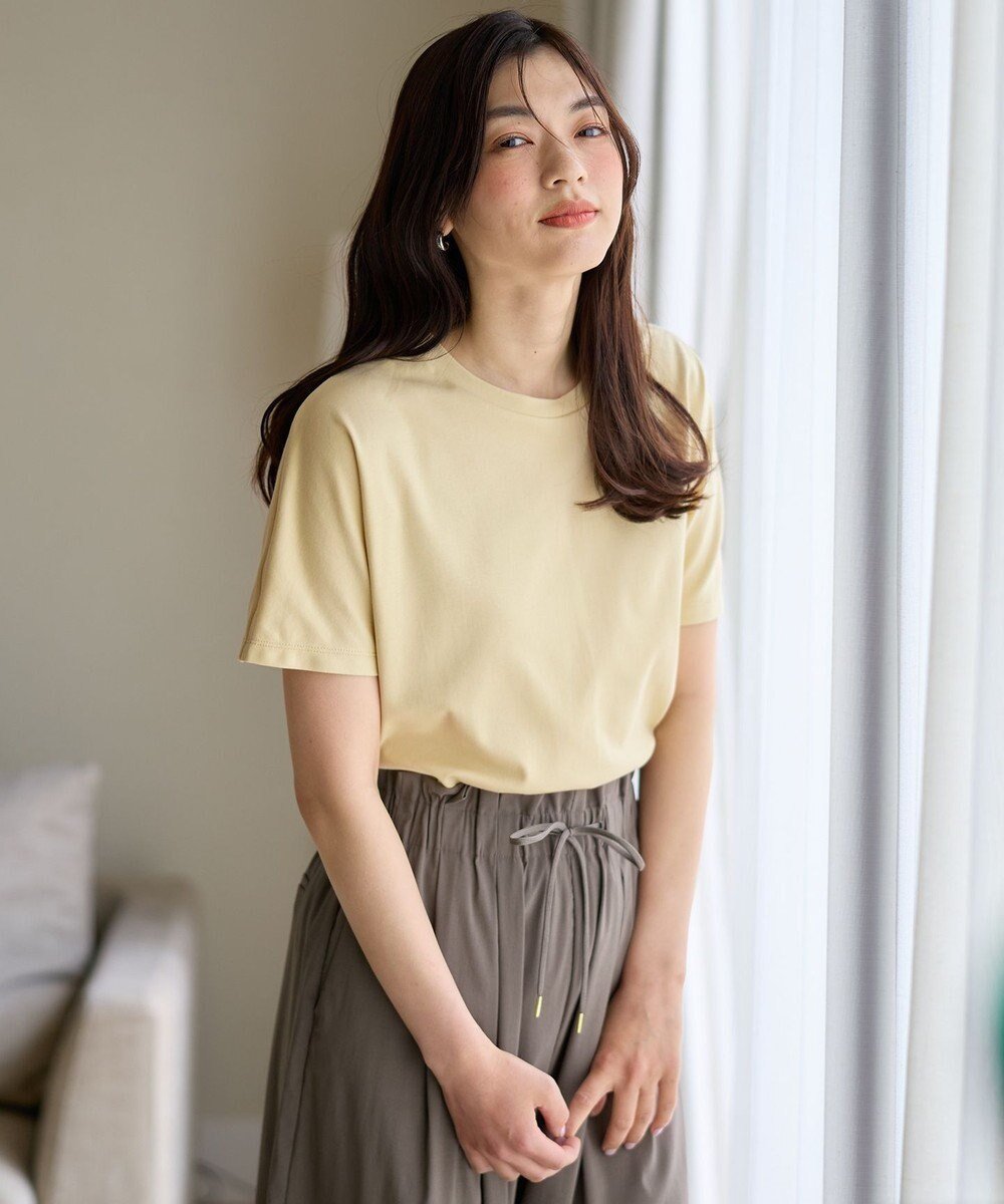 【エニー/ANY】の【新色追加/10色展開】プレミアムベーシック半袖Tシャツ インテリア・キッズ・メンズ・レディースファッション・服の通販 founy(ファニー) 　ファッション　Fashion　レディースファッション　Fashion for Women　トップス・カットソー　Cut & Sew Tops　シャツ・ブラウス・オフィスカジュアル　Elegant Blouses & Button-Ups　ロングTシャツ・Tシャツ　Longline T-Shirts & Tees　カットソー・ベーシックTシャツ　Cut-and-Sewn Tops / Stretch Tees & Basics　インナー　Innerwear　春　Spring　カットソー　Cut and Sewn Top　シンプル　Simple, Minimal　デニム　Denim, Jeans Material　定番　Standard, Basic Item　人気　Popular, Best Seller　プレミアム　Premium, High-End　ベーシック　Basic, Essential　半袖　Short Sleeve, Half Sleeve　S/S・春夏　SS, Spring/Summer, Warm Season　おすすめ　Recommended / Our Picks　夏　Summer　イエロー|ID: prp329100004391902 ipo3291000000035565688
