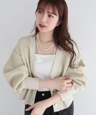 【グリーンパークス/Green Parks】の・ELENCARE DUE ラメVネックカーディガン Ivory|ID: prp329100004391929 ipo3291000000031715601
