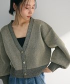 【グリーンパークス/Green Parks】の・ELENCARE DUE ラメVネックカーディガン Black|ID: prp329100004391929 ipo3291000000031715603