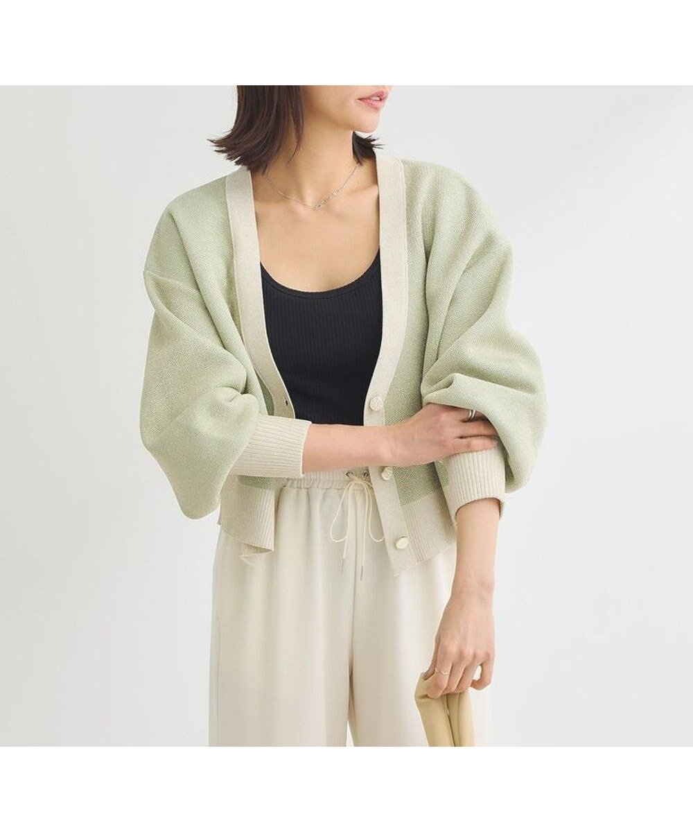 【グリーンパークス/Green Parks】の・ELENCARE DUE ラメVネックカーディガン インテリア・キッズ・メンズ・レディースファッション・服の通販 founy(ファニー) 　ファッション　Fashion　レディースファッション　WOMEN　トップス・カットソー　Tops/Tshirt　カーディガン　Cardigans　Vネック　V-Neck　カットソー　Cut And Sew　カーディガン　Cardigan　シンプル　Simple　プリント　Print　ポケット　Pocket　メタル　Metal　夏　Summer　春　Spring　S/S・春夏　Ss・Spring/Summer　Mint|ID: prp329100004391929 ipo3291000000031715608