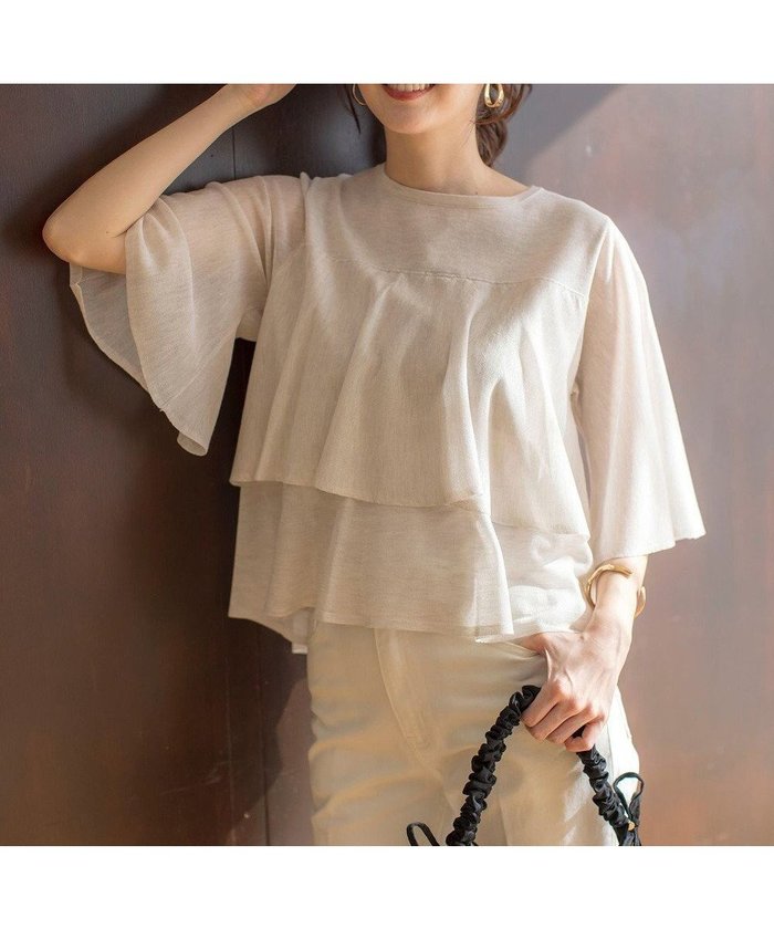 【エニィ スィス/any SiS】の【洗える】フリルシアー ニット インテリア・キッズ・メンズ・レディースファッション・服の通販 founy(ファニー) https://founy.com/ ファッション Fashion レディースファッション Fashion for Women トップス・カットソー Cut & Sew Tops ニット Knit Tops & Sweaters おすすめ Recommended / Our Picks ウォッシャブル Machine Washable シアー Sheer, See-Through シンプル Simple, Minimal ストレート Straight, Straight Cut セーター Sweater, Knitwear ティアード Tiered, Tiered Style フェミニン Feminine, Girly フリル Frill, Ruffle ボトム Bottoms, Lower Wear 夏 Summer 新作・新入荷 New Arrivals / New In 春 Spring S/S・春夏 SS, Spring/Summer, Warm Season 洗える Machine Washable |ID: prp329100004391938 ipo3291000000034296120