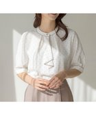 【エニィ スィス/any SiS】の【洗える】バイカラーラッフルボウ ブラウス アイボリーベース|ID: prp329100004391972 ipo3291000000034296113