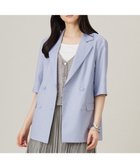 【自由区/JIYU-KU】の【洗える】ハーフスリーブ ジャケット サックス|ID: prp329100004392004 ipo3291000000033833290