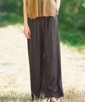 【自由区/JIYU-KU】の【SHIHOさん着用・セットアップ対応・接触冷感・UVケア・洗える】エアリーツイルワイド パンツ 人気、トレンドファッション・服の通販 founy(ファニー) ファッション Fashion レディースファッション Fashion for Women セットアップ Matching Sets レディースパンツ・ボトムス Pants & Trousers / Bottoms 春 Spring 洗える Machine Washable ギャザー Gathered, Ruffled セットアップ Set-Up, Coordinated Outfit とろみ Fluid, Flowy Fabric ツイル Twist, Twisted Detail ドレープ Drape, Draping Fabric バランス Balance, Style Balance ワイド Wide, Wide Fit S/S・春夏 SS, Spring/Summer, Warm Season おすすめ Recommended / Our Picks 夏 Summer |ID:prp329100004392082