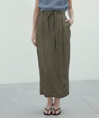 【ベイジ,/BEIGE,】の【洗える】PAWPAW / ウエストリボンタックスカート Khaki|ID: prp329100004392115 ipo3291000000031755359
