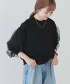【アメリカンホリック/AMERICAN HOLIC】の袖チュール重ねプルオーバー Black|ID: prp329100004392154 ipo3291000000031983130