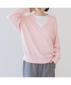 【アメリカンホリック/AMERICAN HOLIC】のVネックニットプルオーバー Pink|ID: prp329100004392159 ipo3291000000031697248